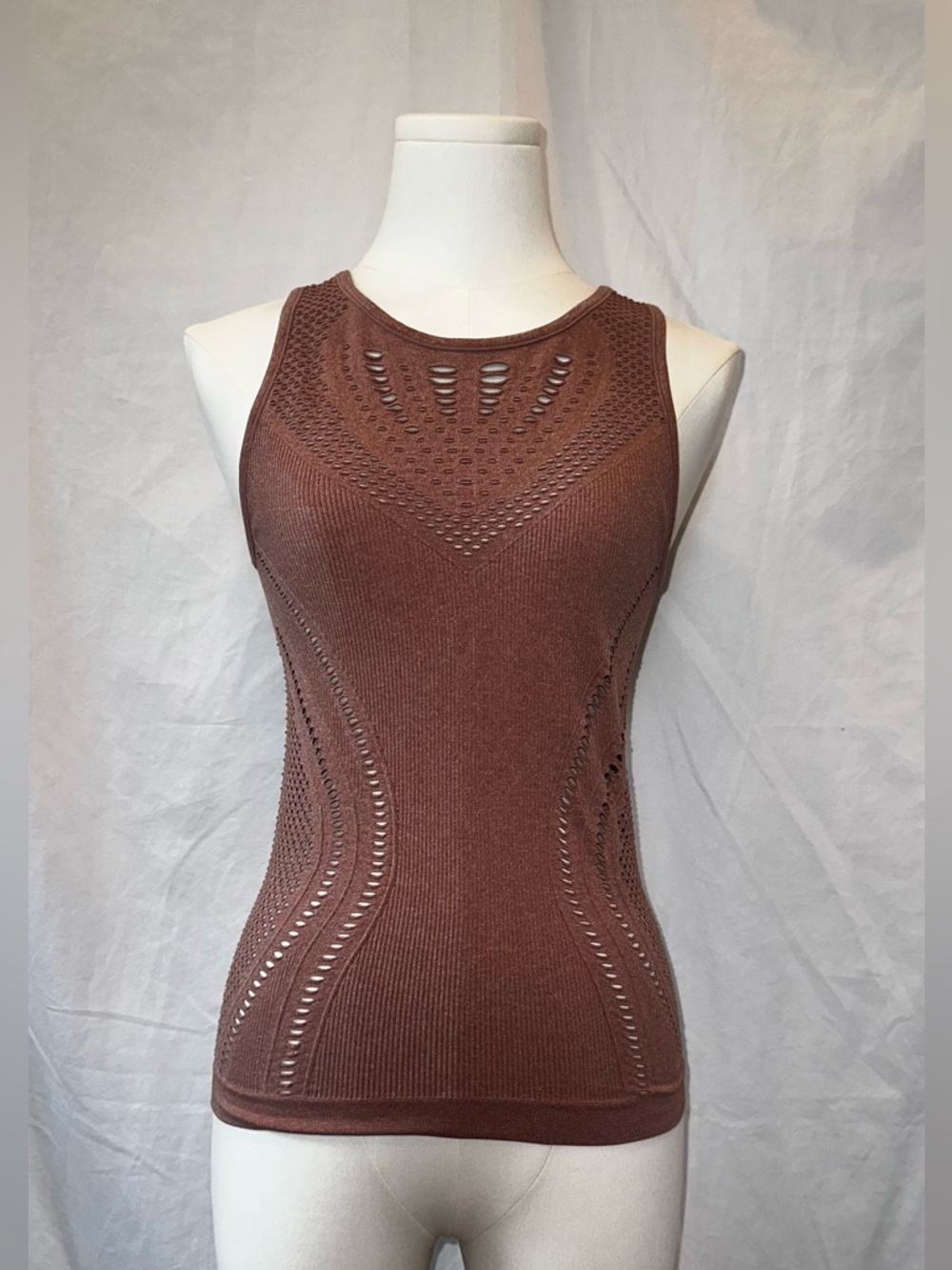 Alo Yoga Lark Tank Slash & Burn - Rosewater Heather - S